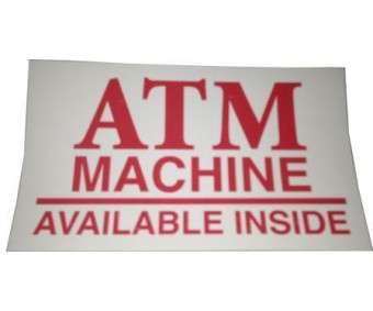 Decal ATM Available Inside (Small)